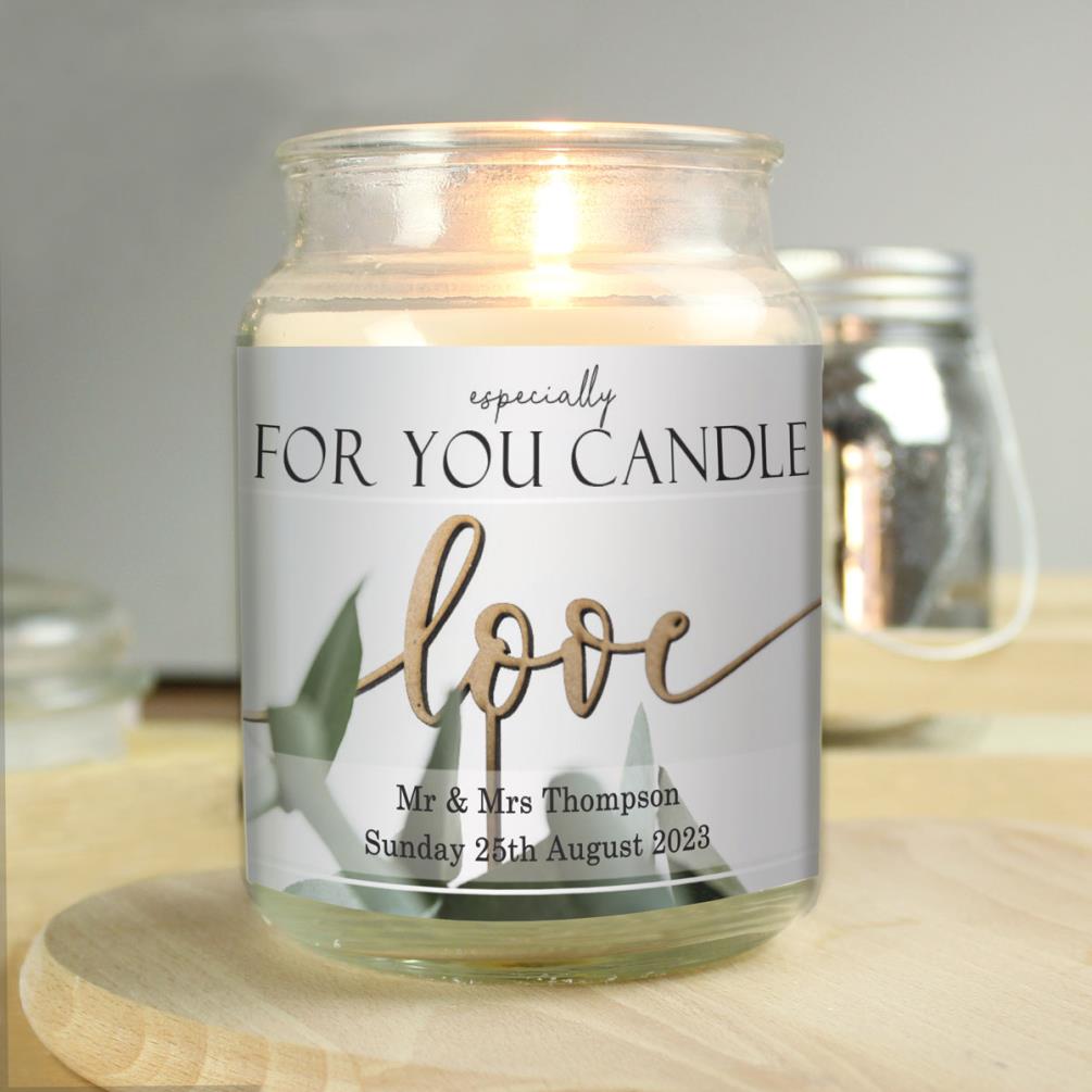 Personalised Love Large Scented Jar Candle Extra Image 2